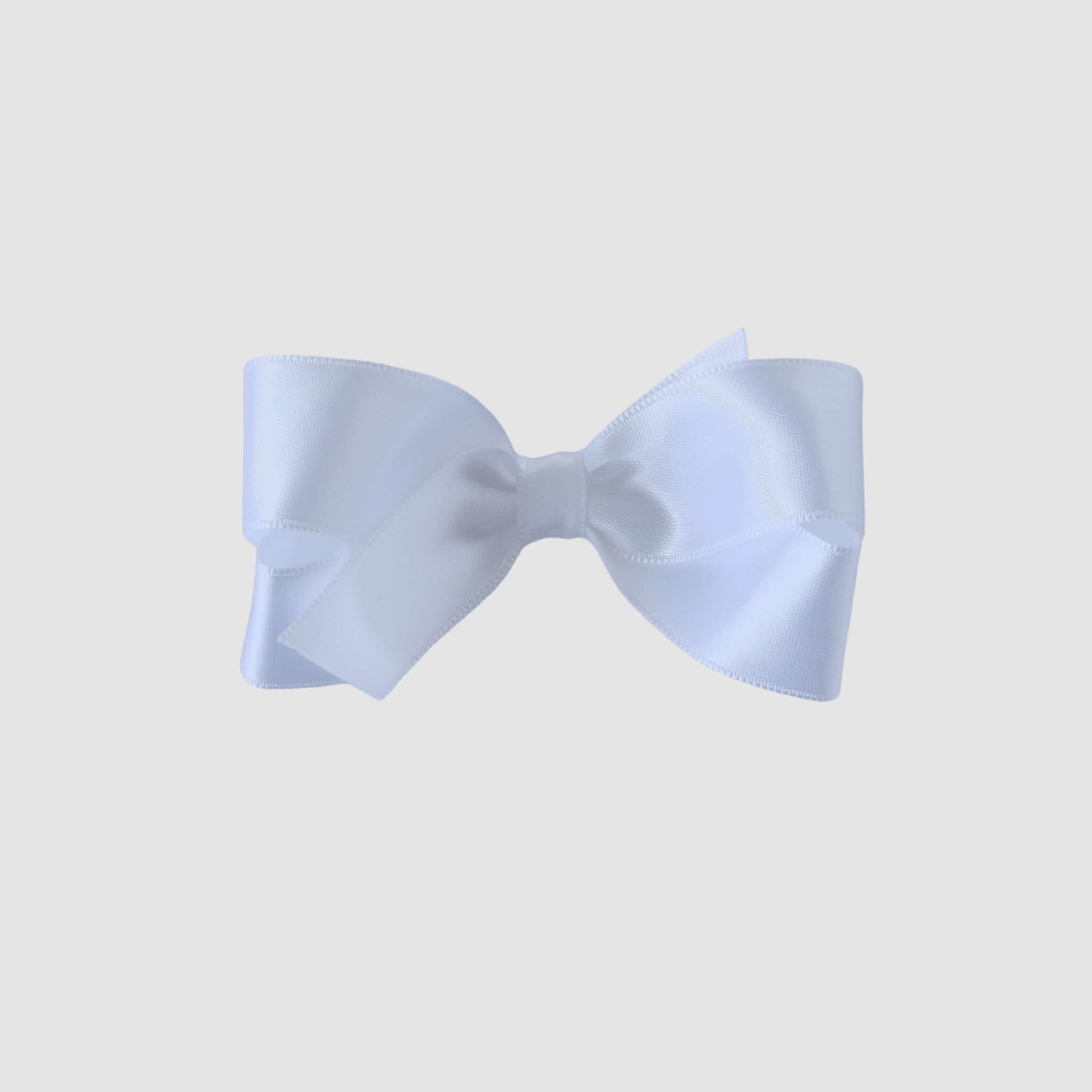 White 3 inch Satin Penelope Bow Clip | Headband