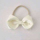 Penelope Matte Satin Bow Headband | 4 inch