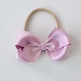 Penelope Matte Satin Bow Headband | 4 inch