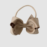 Penelope Matte Satin Bow Headband | 4 inch