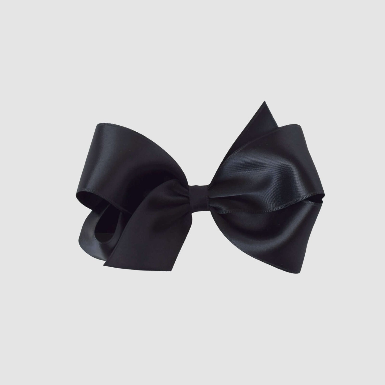 Black 4 inch Satin Penelope Bow Clip | Headband