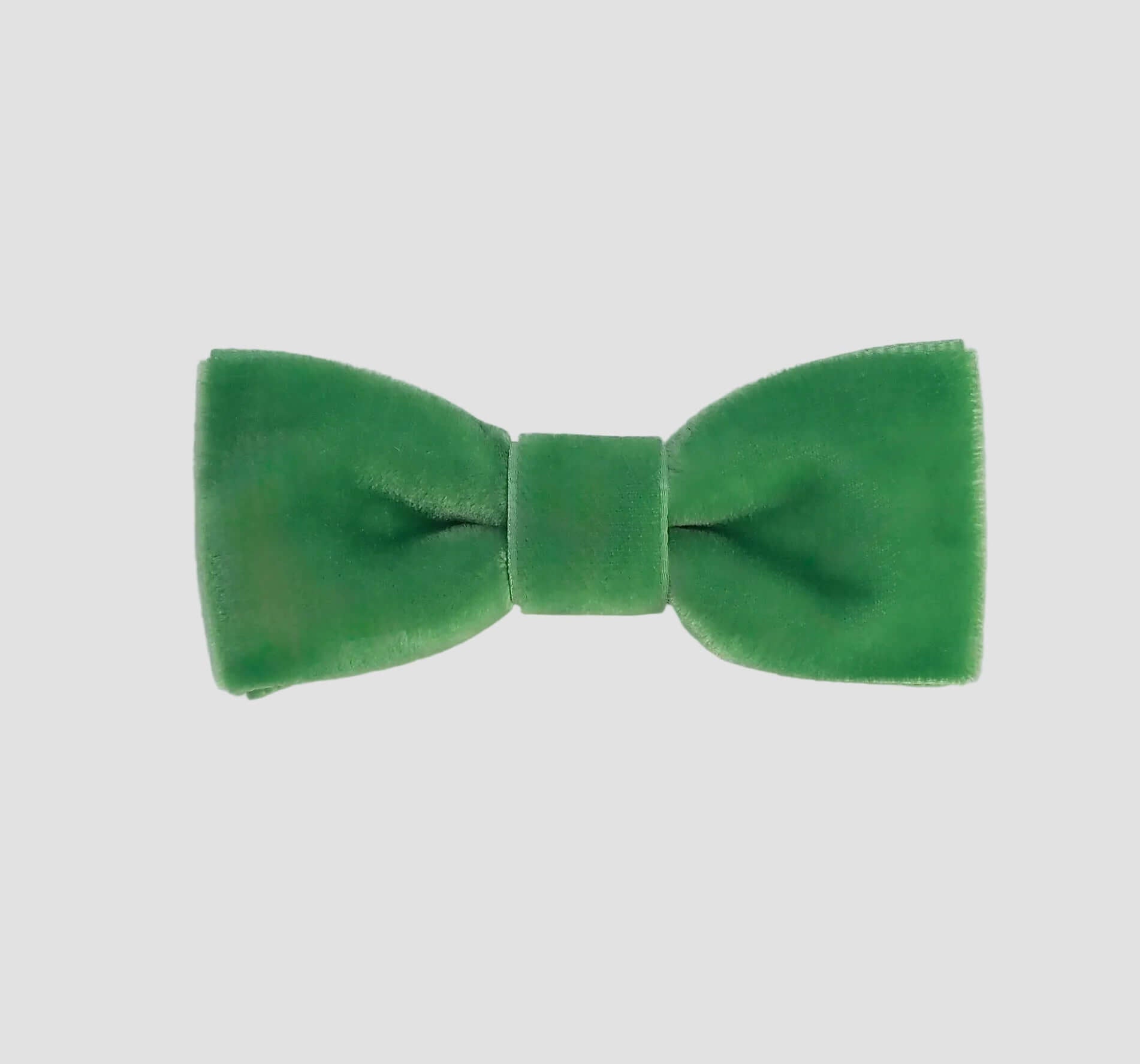 0-24 mos Apple Green velvet bow tie on a white background