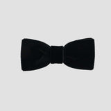 0-24 mos Black velvet bow tie on a white background