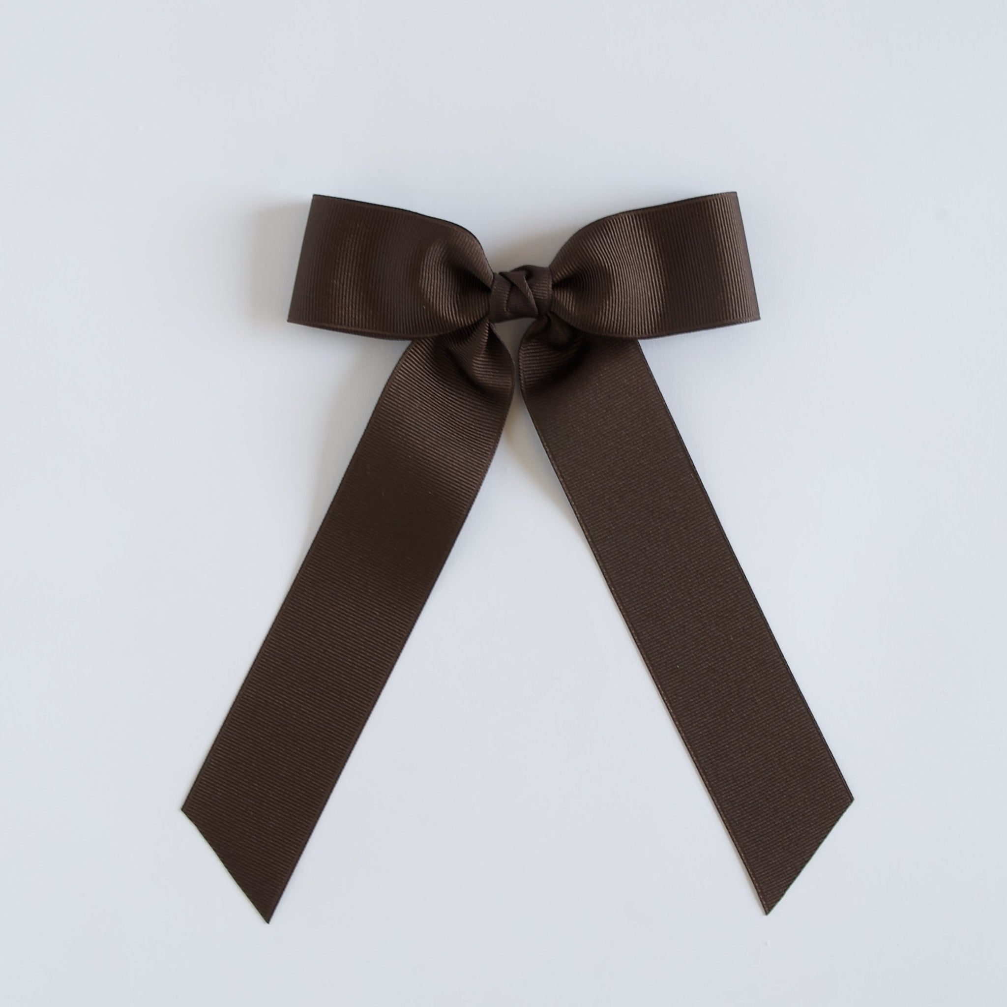 Brown grosgrain Zoe petite bow