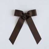 Brown grosgrain Zoe petite bow