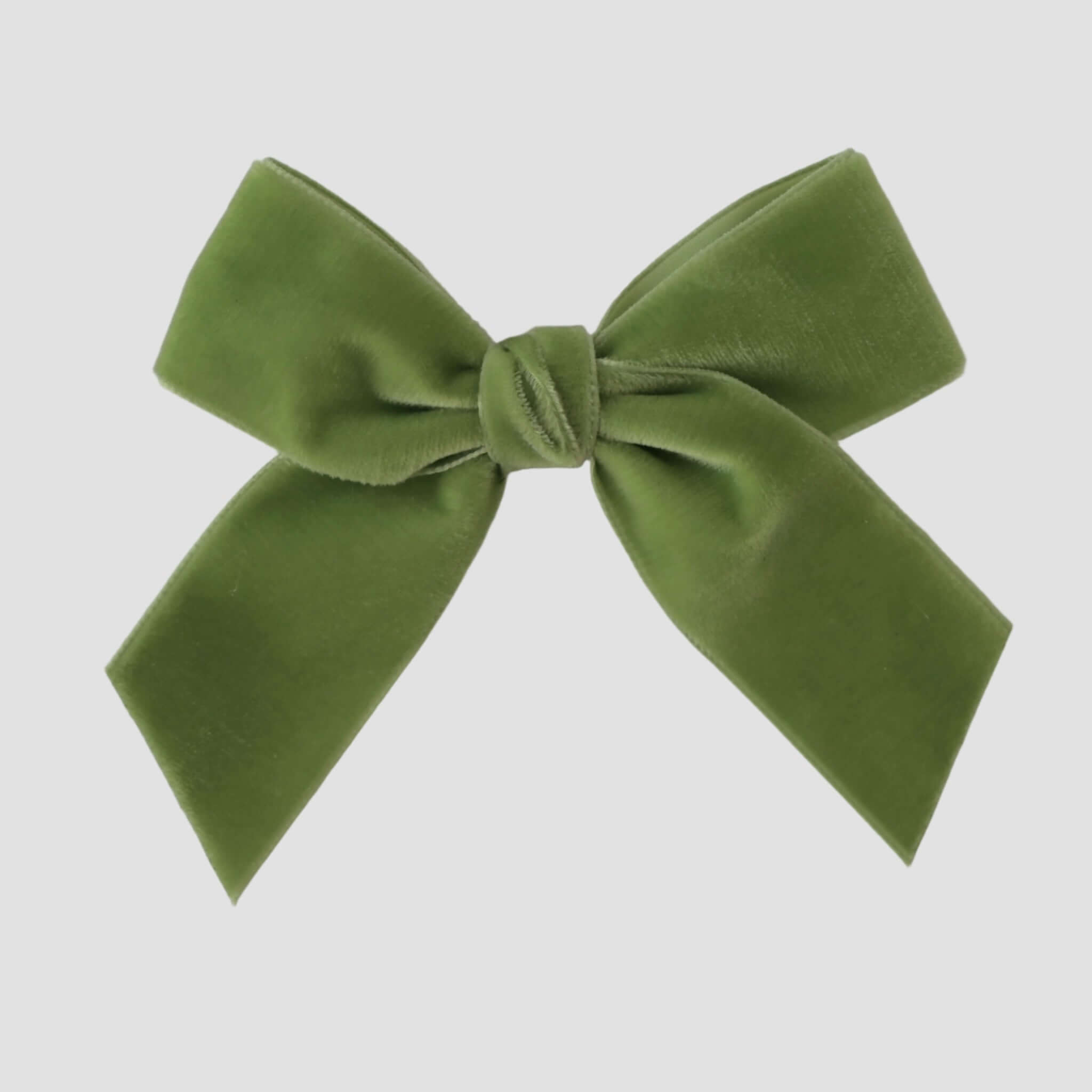 Celery green velvet Flora hair bow