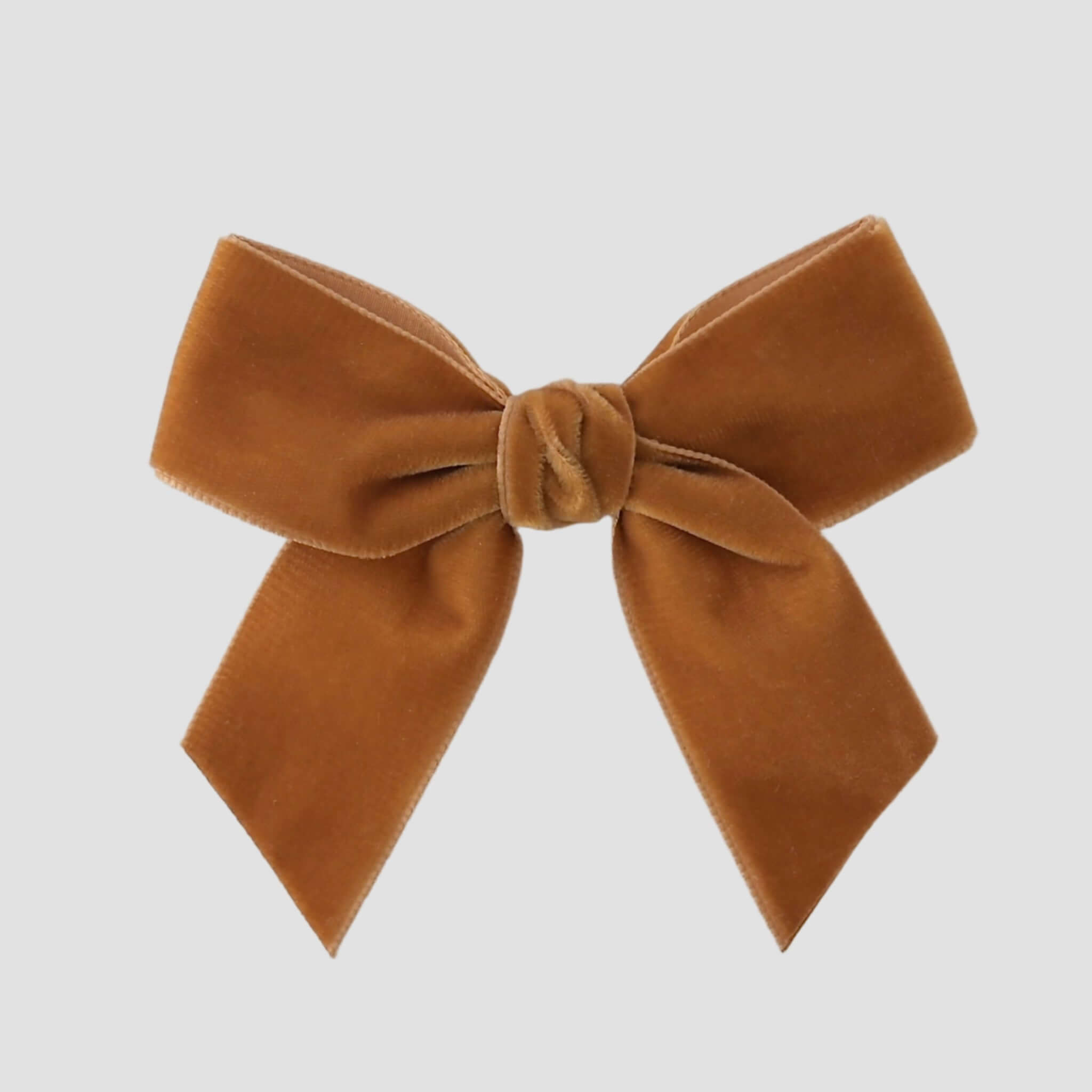 Copper velvet Flora hair bow