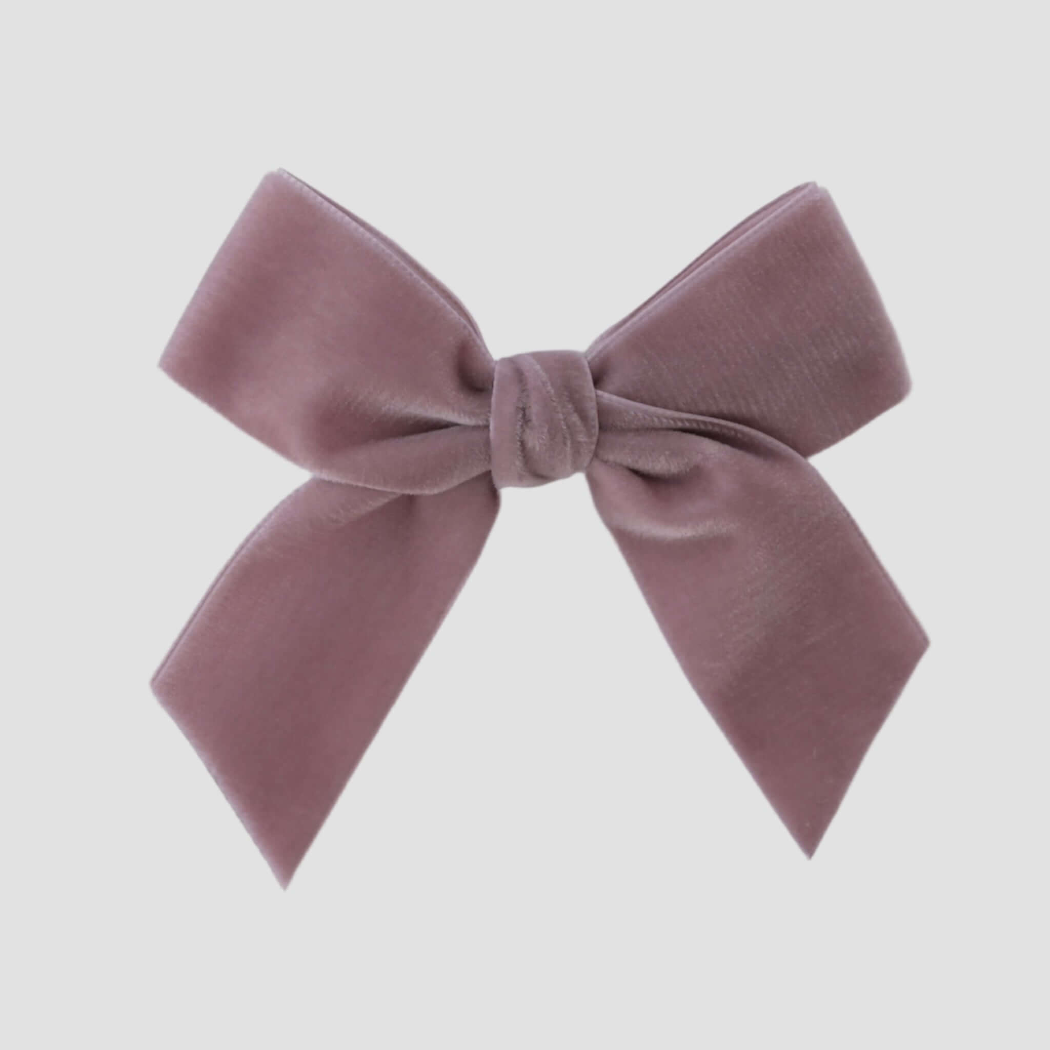 Dusty rose pink velvet Flora hair bow