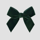 Evergreen velvet Flora hair bow