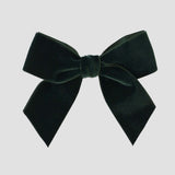 Forest green velvet Flora hair bow
