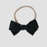 Forest green velvet kayla headband