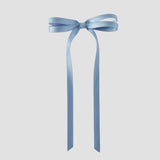 French blue satin Olivia bow 