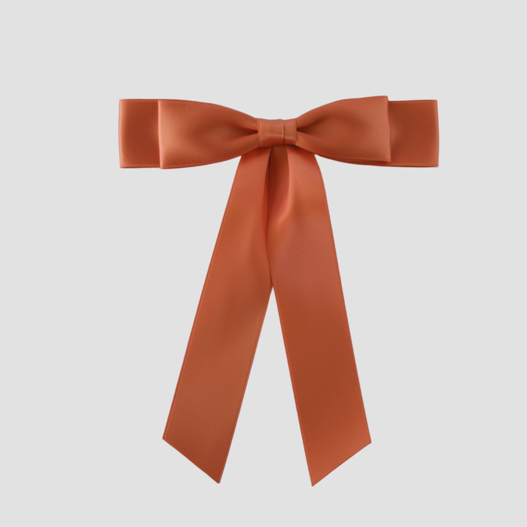Grace satin bow in copper 