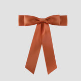 Grace satin bow in copper 