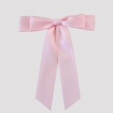 Grace satin bow in light pink