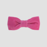 0-24 mos Hor Pink velvet bow tie on a white background
