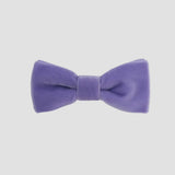 0-24 mos Lavender Purple velvet bow tie on a white background