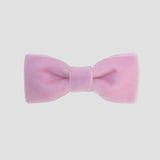 0-24 mos Light Pink velvet bow tie on a white background