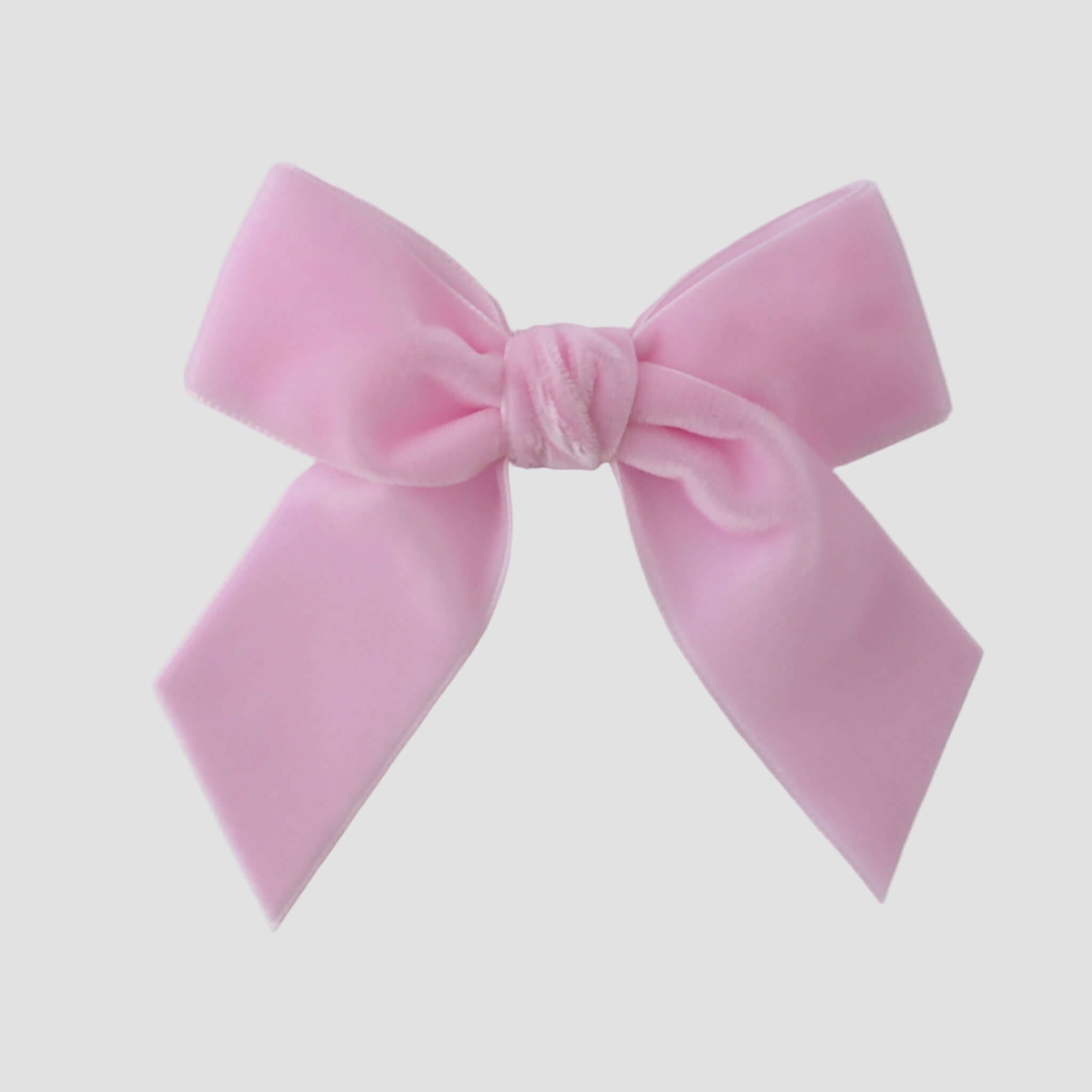 Light pink velvet Flora hair bow