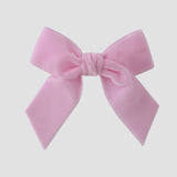 Light pink velvet Flora hair bow