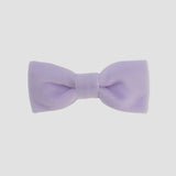 0-24 mos Lilac Purple velvet bow tie on a white background
