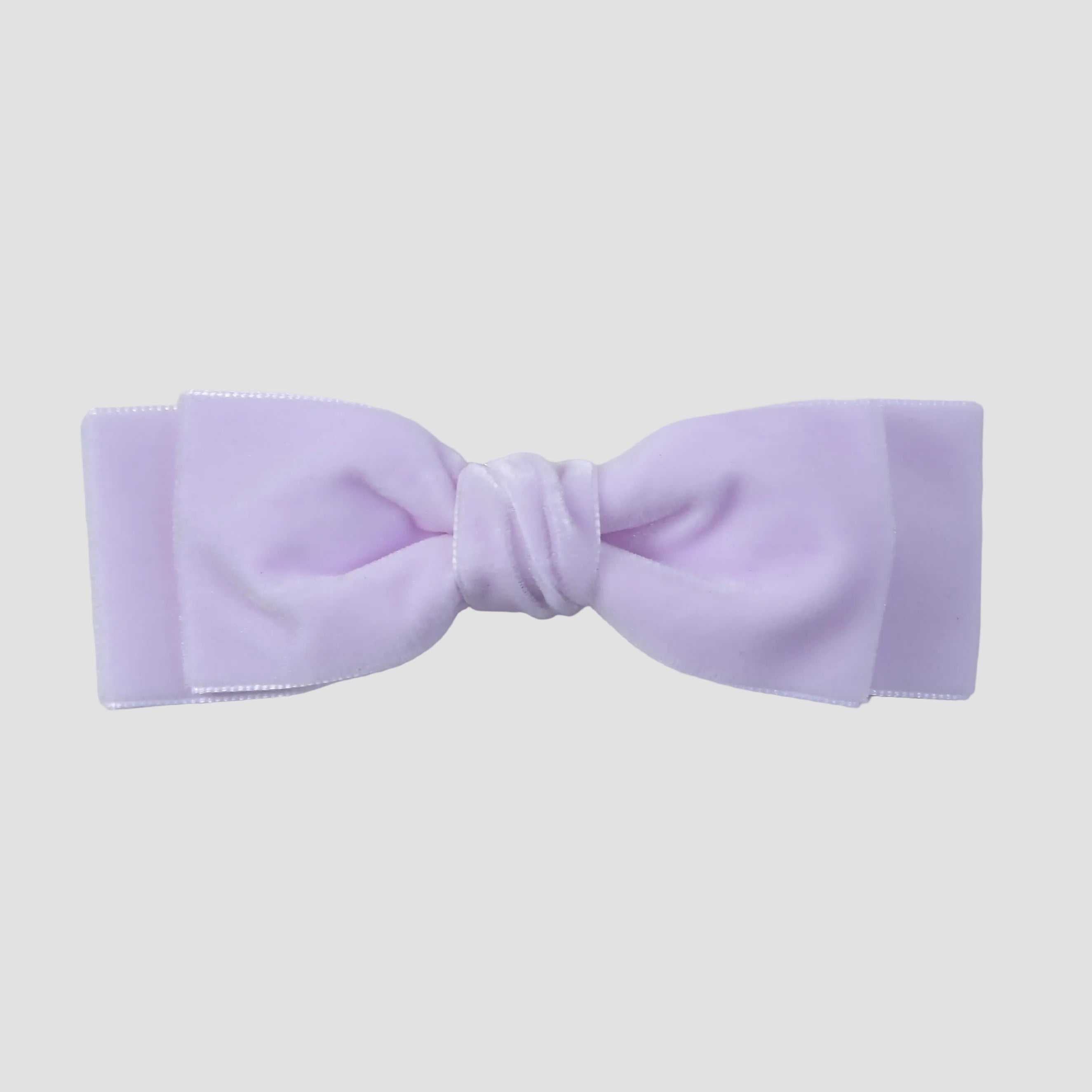 Lilac purple velvet Ava hair  bow on a white background