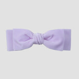 Lilac purple velvet Ava hair  bow on a white background