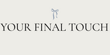 Logo for 'Your Final Touch' with a decorative bow on a light gray background