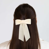 Hair accessories. Ivory velvet hair bow