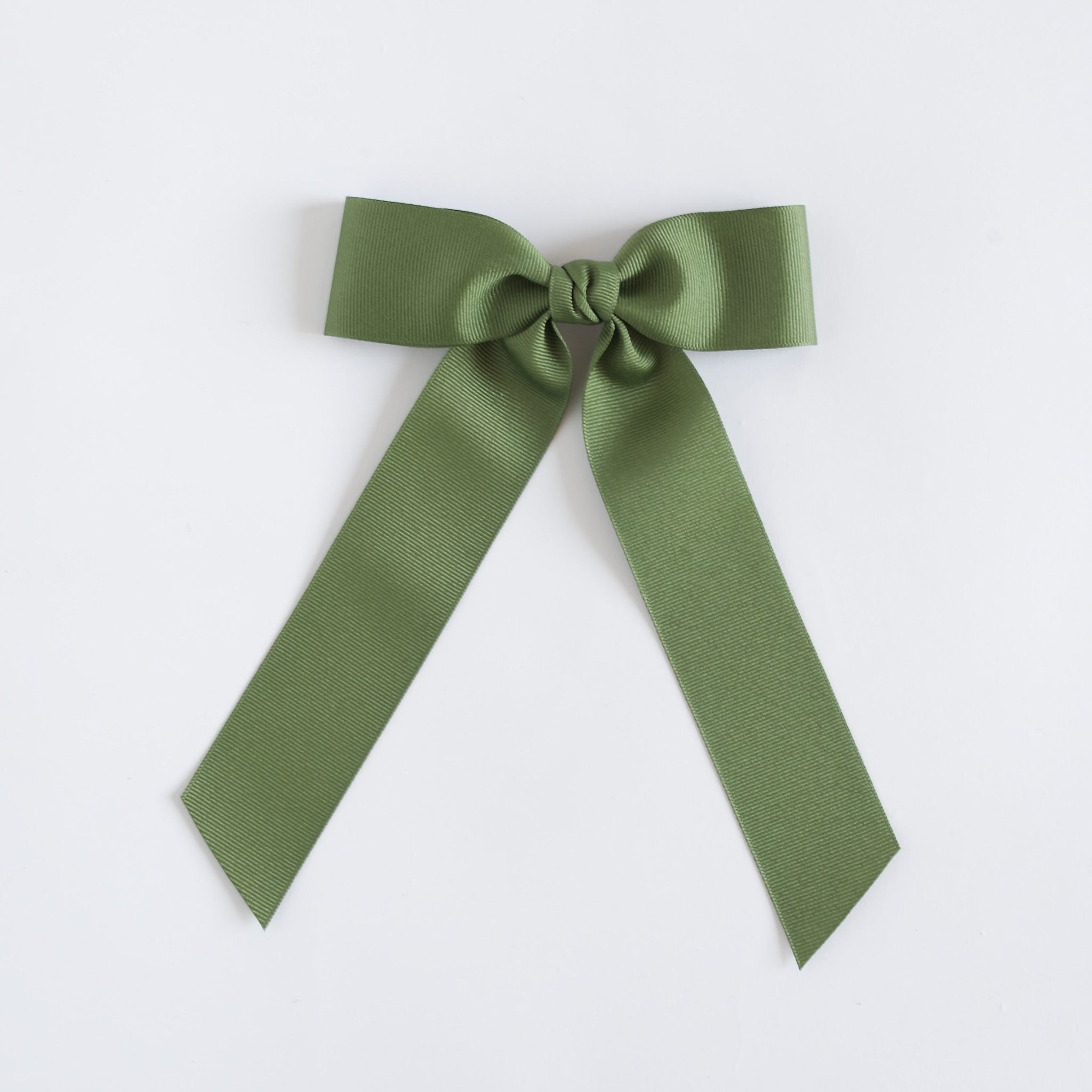 Moss green grosgrain Zoe bow