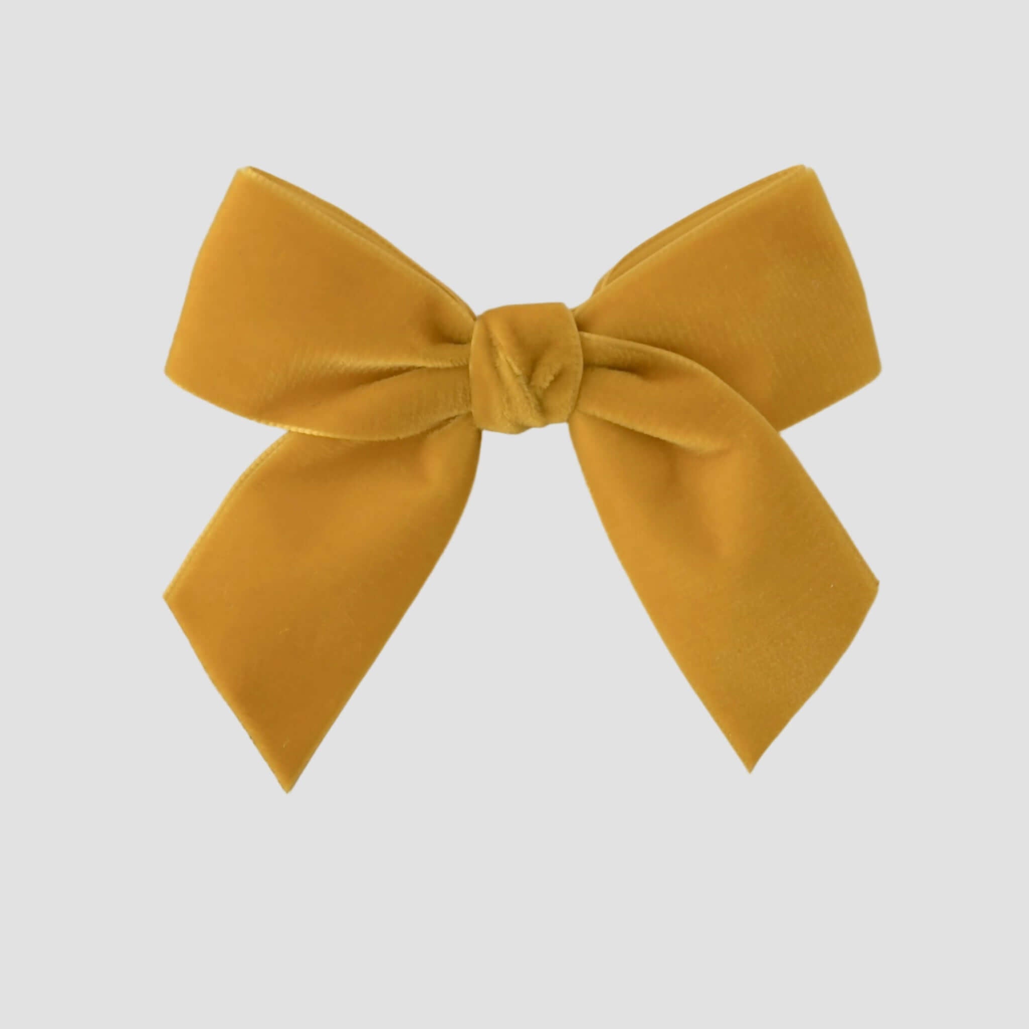 Mustard yellow velvet Flora hair bow