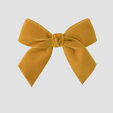 Mustard yellow velvet Flora hair bow