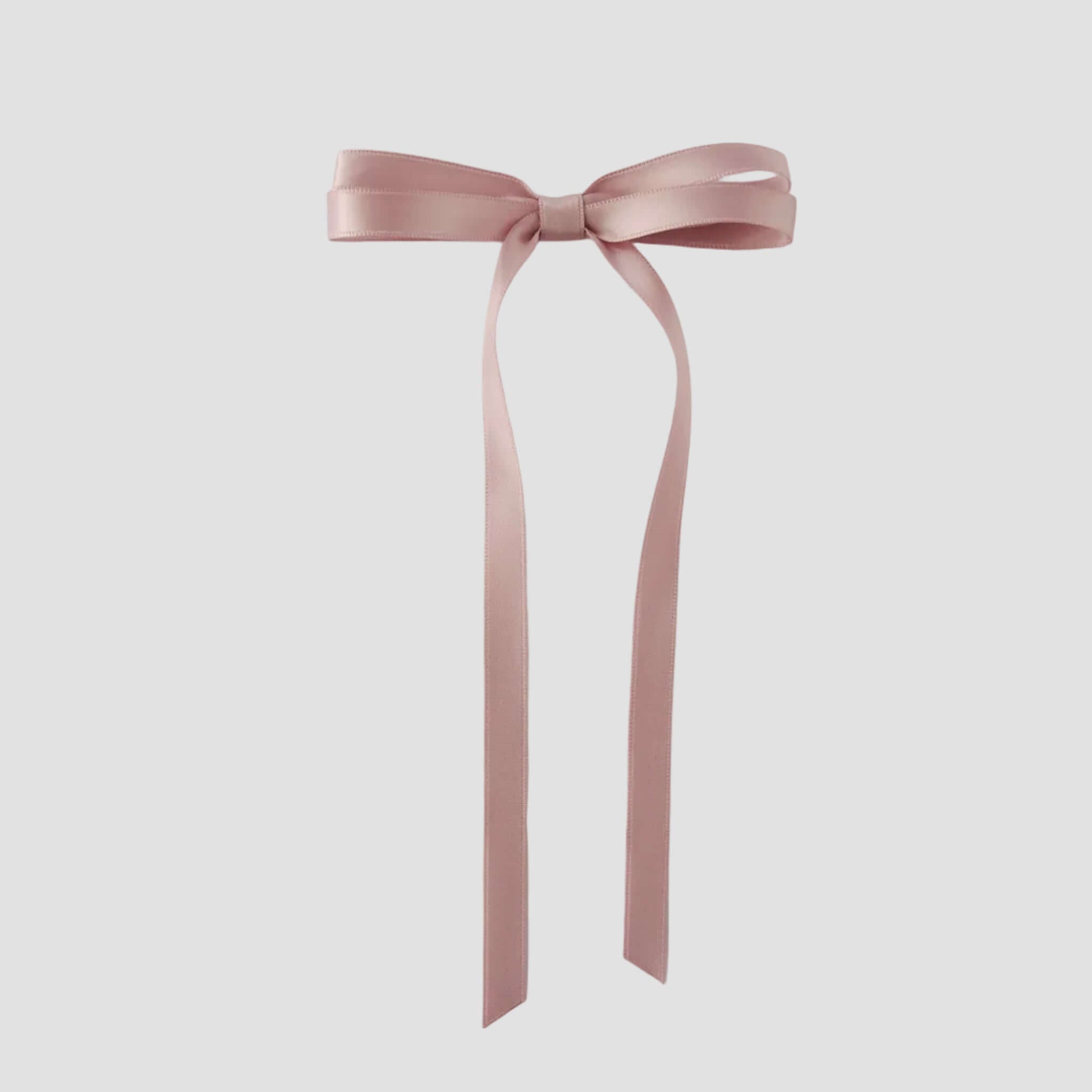 Olivia satin bow in antique mauve pink