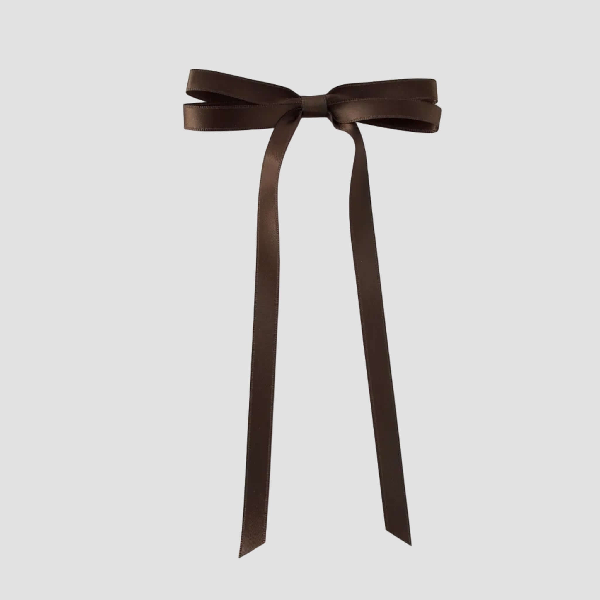 Olivia satin bow in brown
