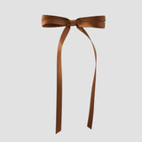 Olivia satin bow in coffee rown