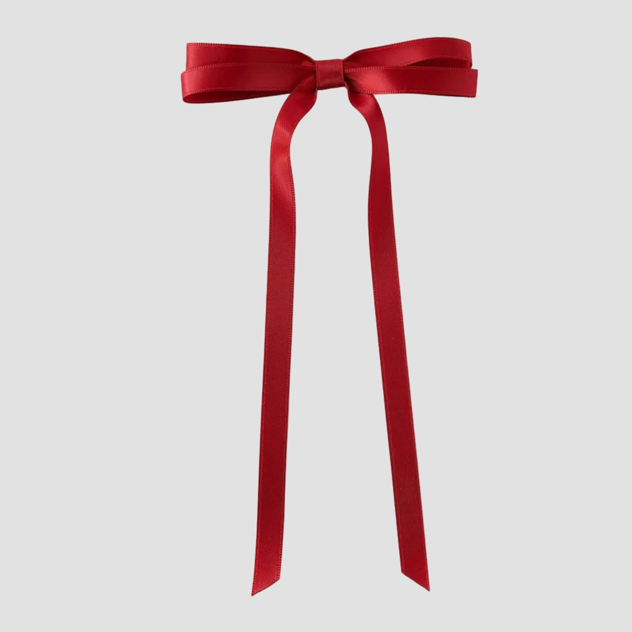 Olivia satin bow in dark red