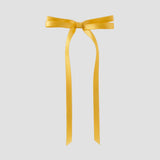 Olivia satin bow in golden yellow