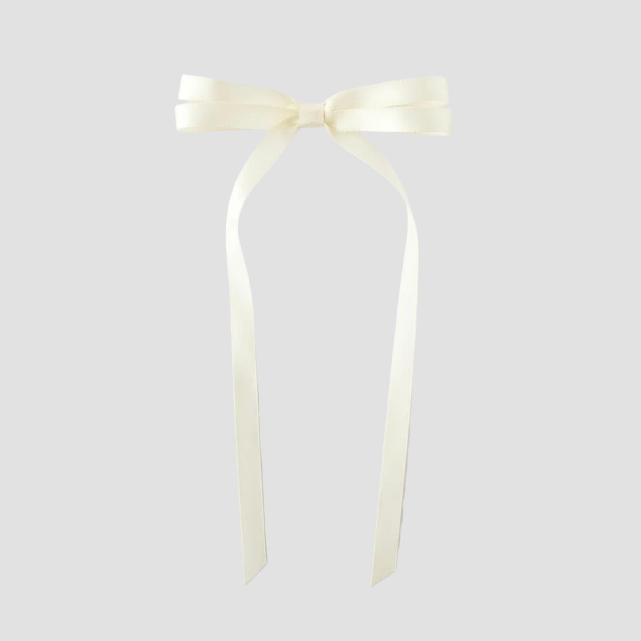 Olivia satin bow in ivory