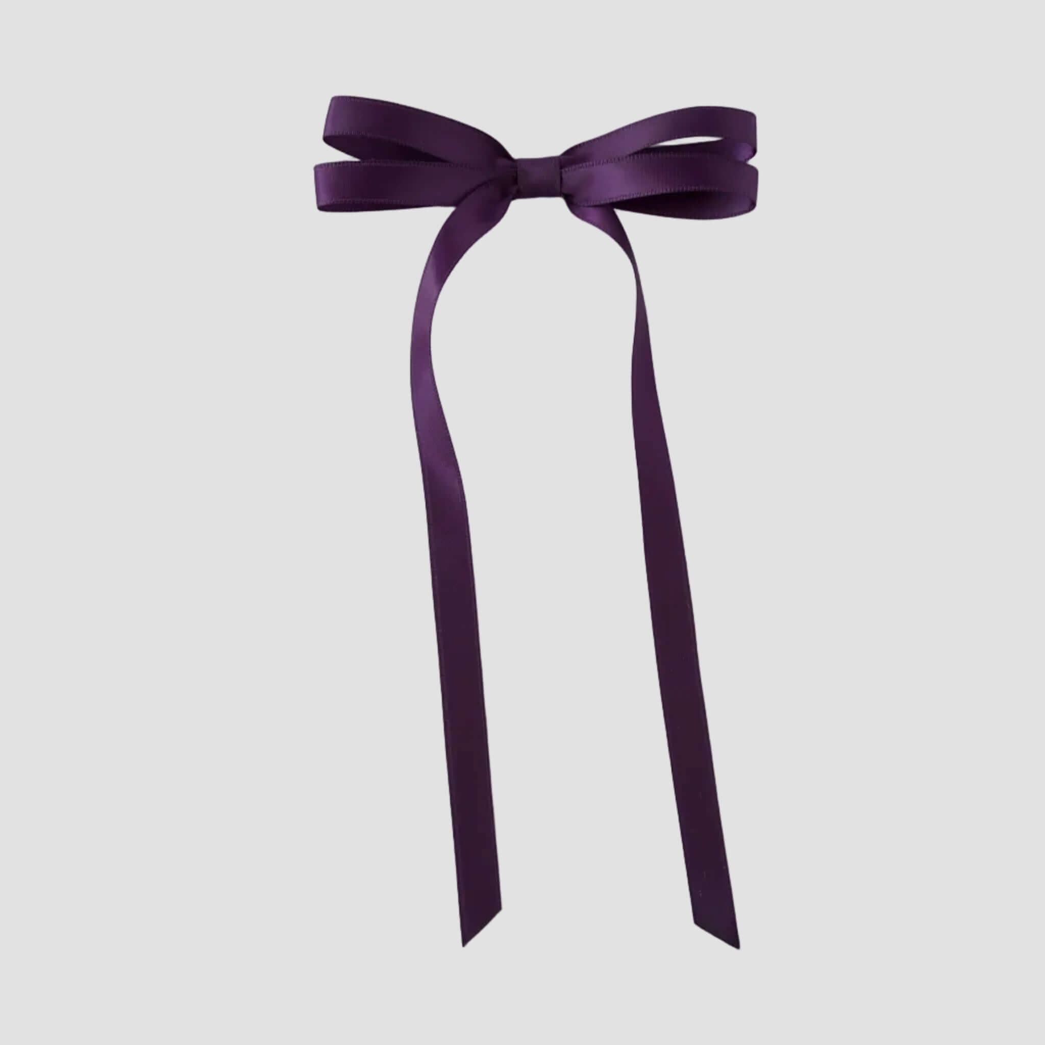 Olivia satin bow in plum purple