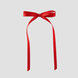 Olivia satin bow in red
