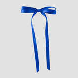 Olivia satin bow in royal blue