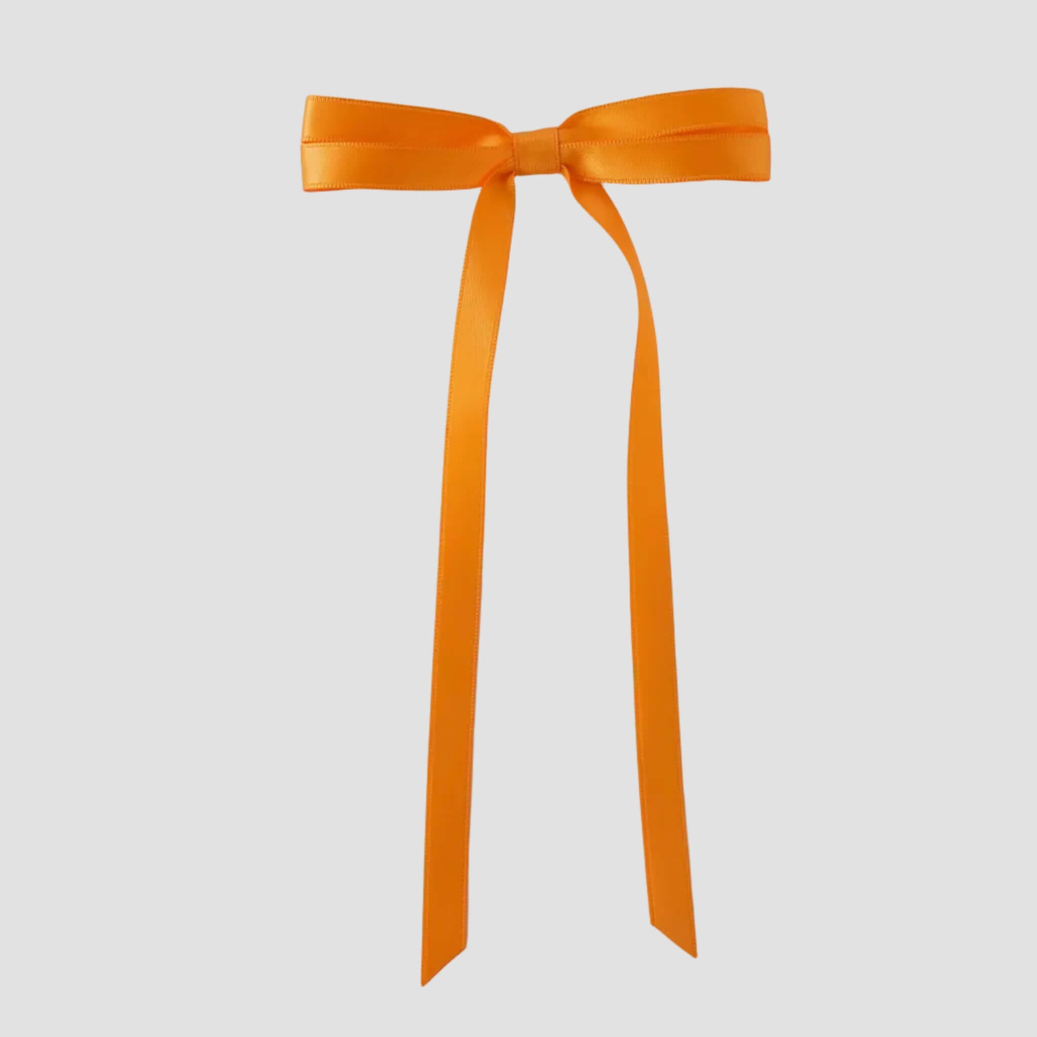 Olivia satin bow in tangerine orange