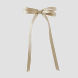 Olivia satin bow in taupe