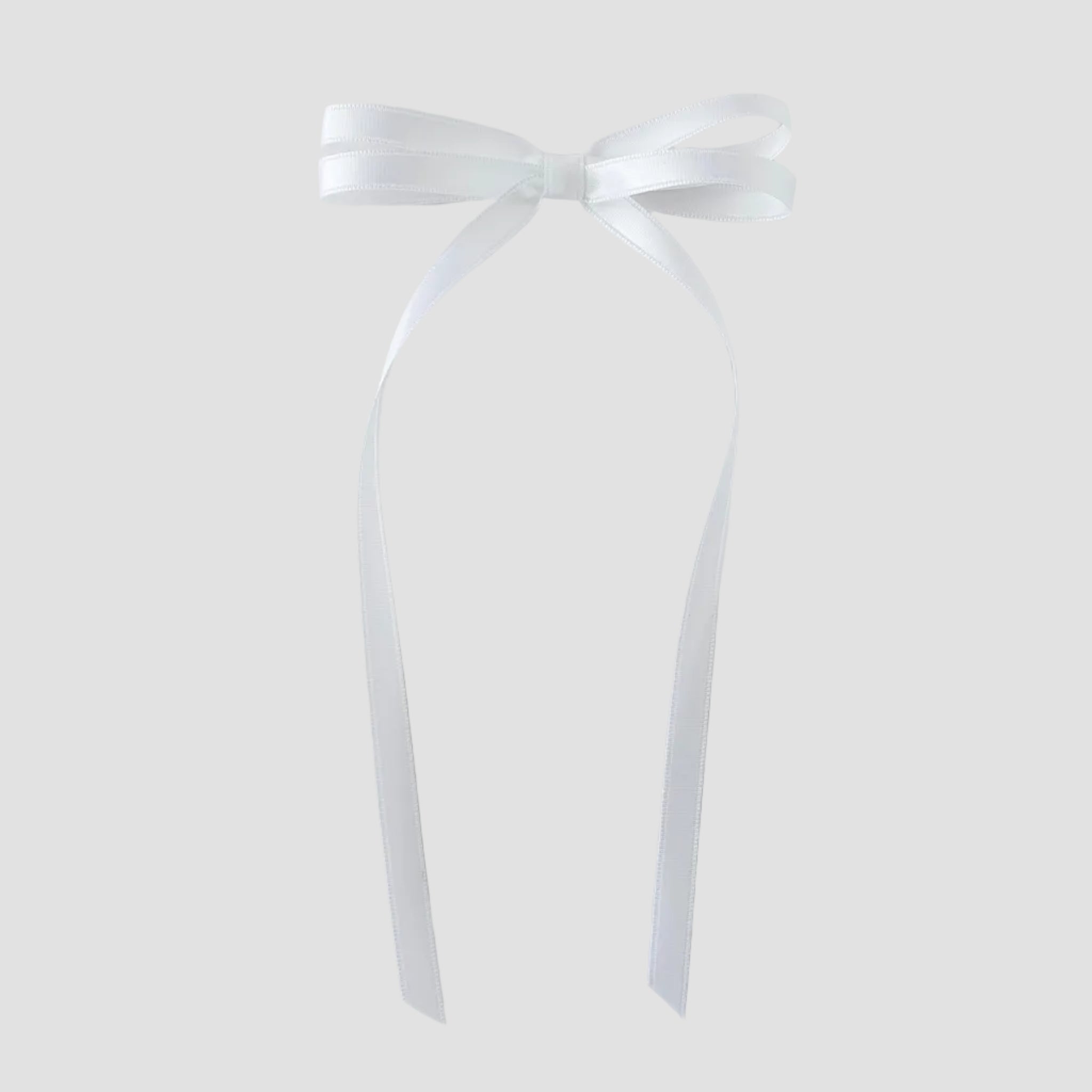 Olivia satin bow in white