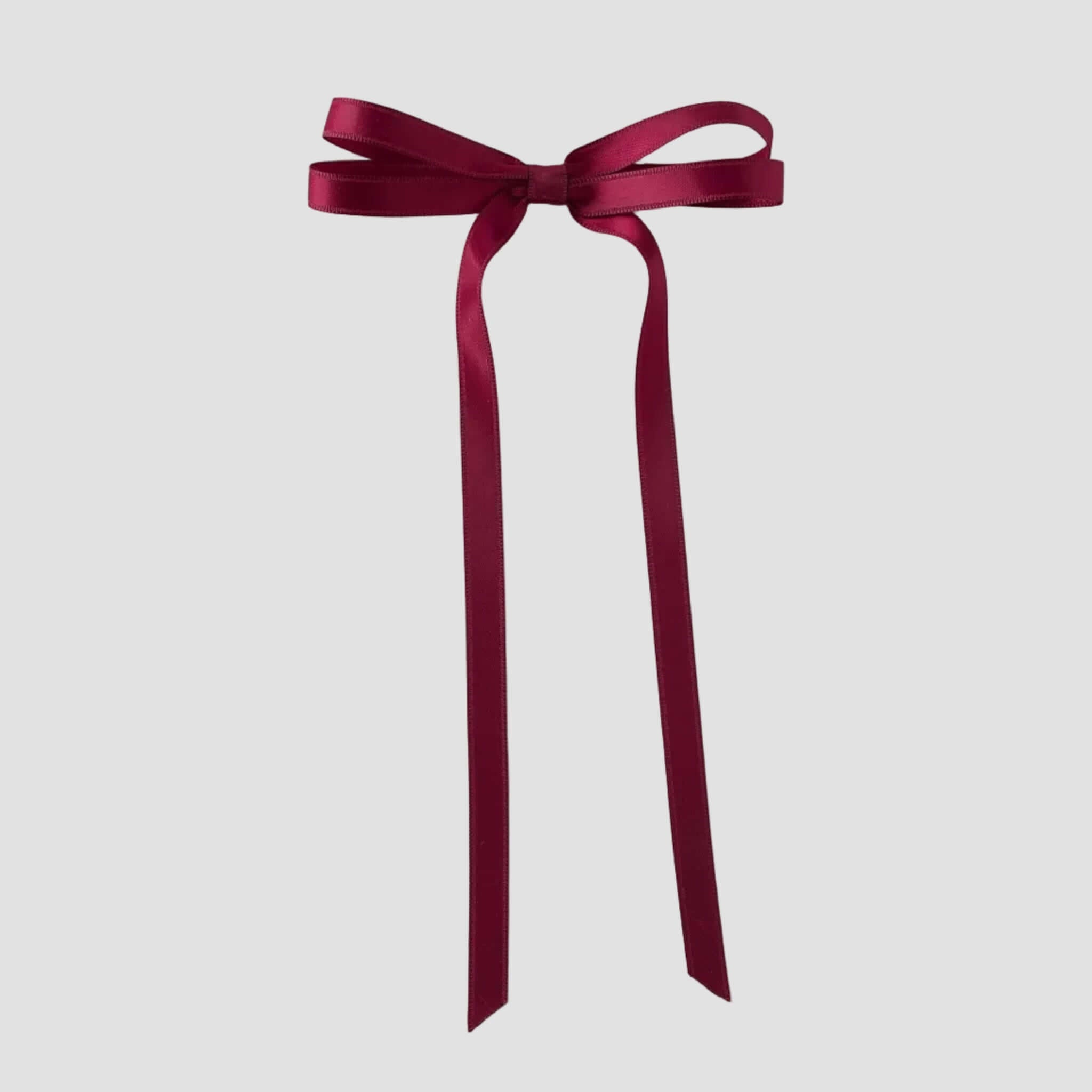 Olivia satin bow in wine 
