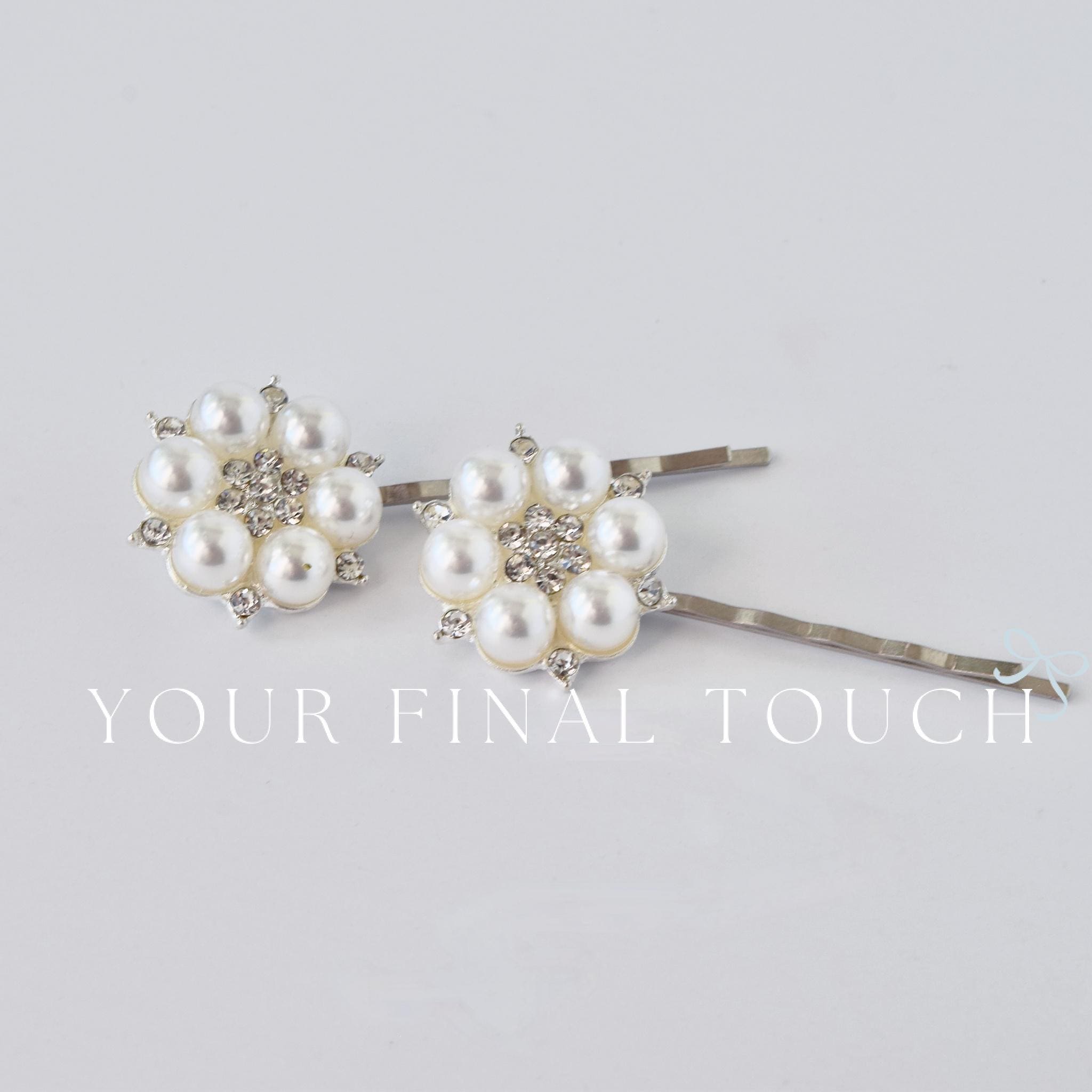 Pearl and Rhinestone Bobby Pin Set