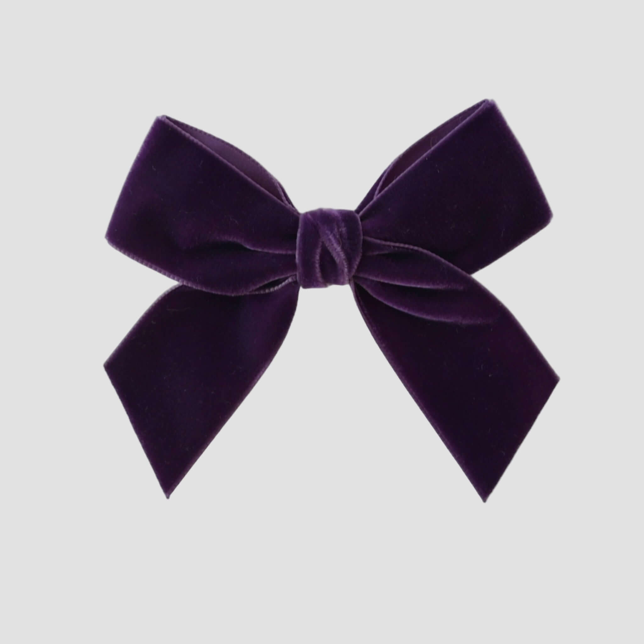 Plum purple velvet Flora hair bow