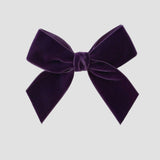 Plum purple velvet Flora hair bow