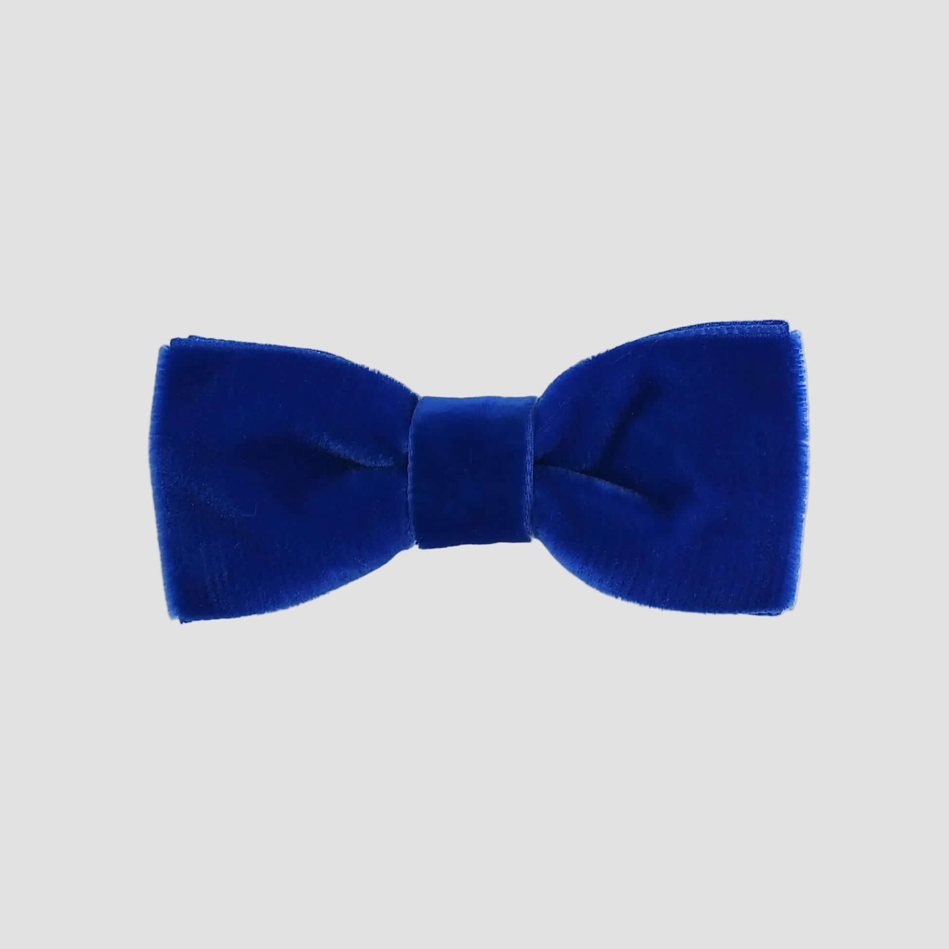 0-24 mos Royal Blue velvet bow tie on a white background