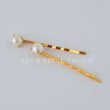 Gold Pearl Bobby Pins